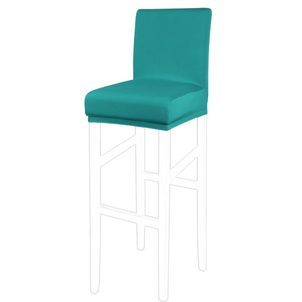 Stretch Bar Stool Cover for Bar Height Side Chair Slipcovers 1pc Turquoise